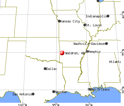 Waldron, Arkansas map