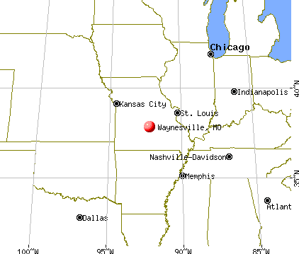 Waynesville, Missouri map