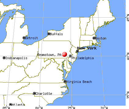 Reamstown, Pennsylvania map