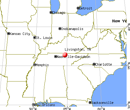 Livingston, Tennessee map