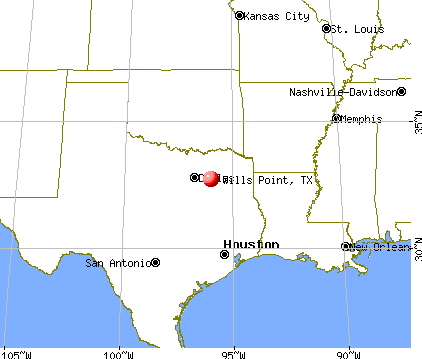 Wills Point, Texas map