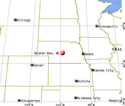 Broken Bow, Nebraska map
