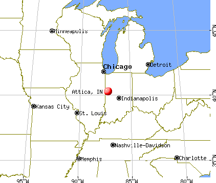 Attica, Indiana map