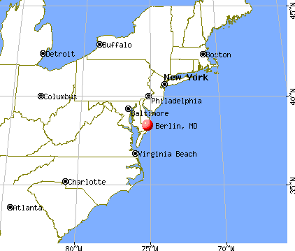 Berlin, Maryland map