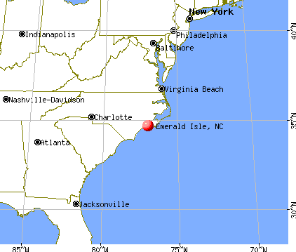 Emerald Isle, North Carolina map