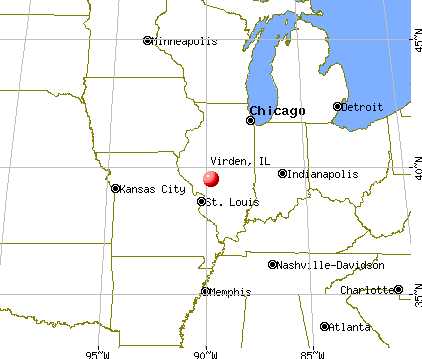 Virden, Illinois map