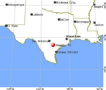 Kenedy, Texas map