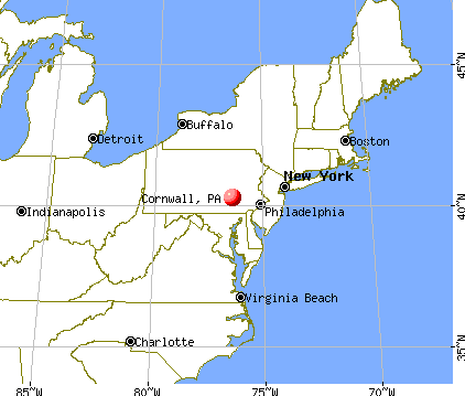 Cornwall, Pennsylvania map