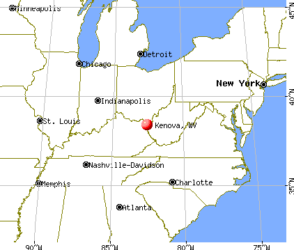 Kenova, West Virginia map