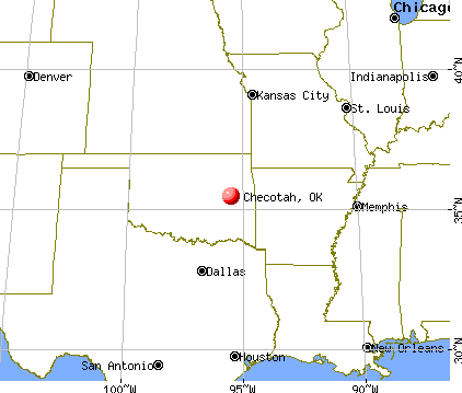 Checotah, Oklahoma map