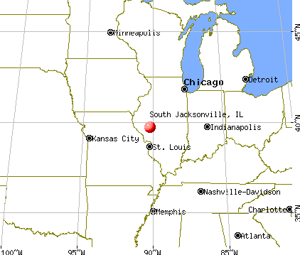 South Jacksonville, Illinois map