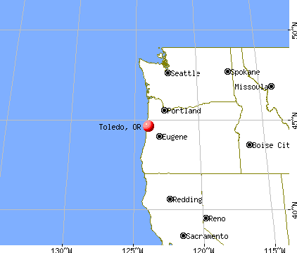 Toledo, Oregon map