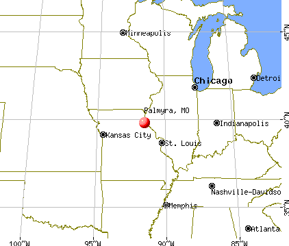 Palmyra, Missouri map
