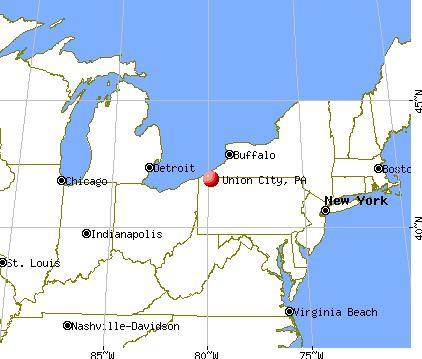 Union City, Pennsylvania map