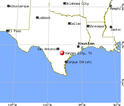 Karnes City, Texas map