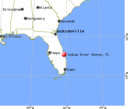 Indian River Shores, Florida map