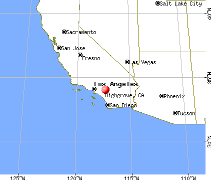 Highgrove, California map