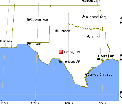 Ozona, Texas map