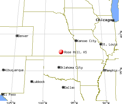 Rose Hill, Kansas map