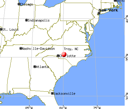 Troy, North Carolina map