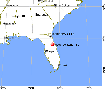 West De Land, Florida map