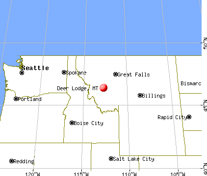 Deer Lodge, Montana map