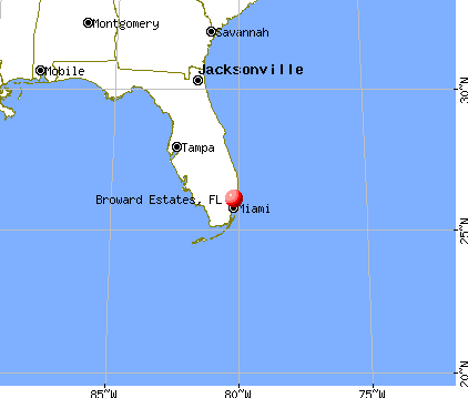 Broward Estates, Florida map