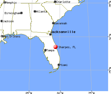 Sharpes, Florida map