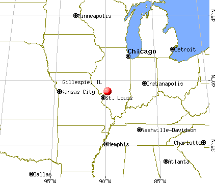 Gillespie, Illinois map