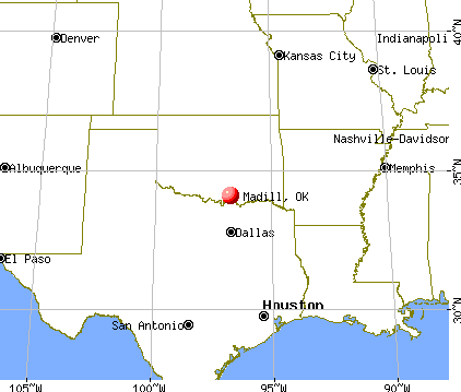 Madill, Oklahoma map
