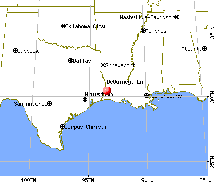 DeQuincy, Louisiana map