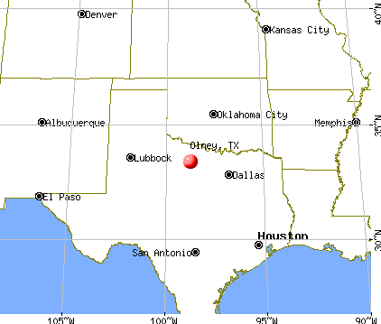 Olney, Texas map