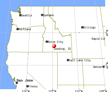 Gooding, Idaho map
