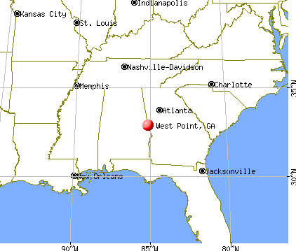West Point, Georgia map