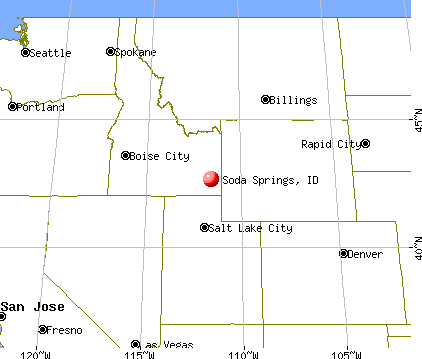 Soda Springs, Idaho map