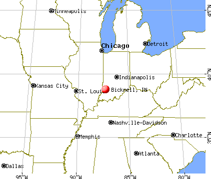 Bicknell, Indiana map