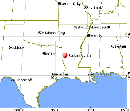 Eastwood, Louisiana map