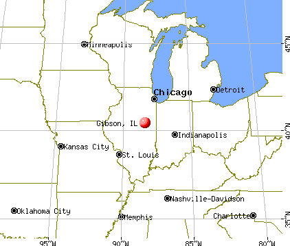 Gibson, Illinois map