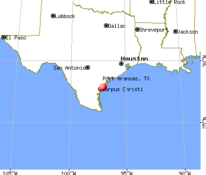 Port Aransas, Texas map
