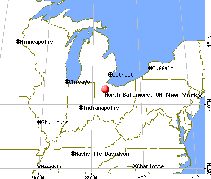 North Baltimore, Ohio map