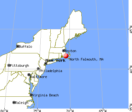 North Falmouth, Massachusetts map