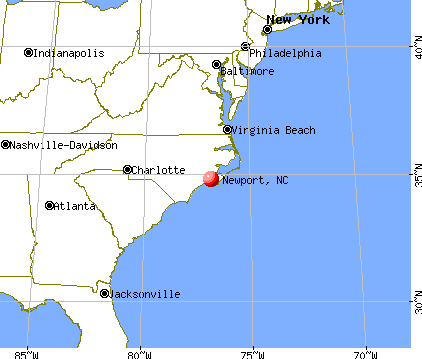 Newport, North Carolina map