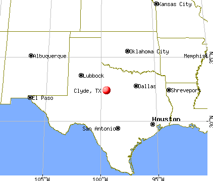 Clyde, Texas map