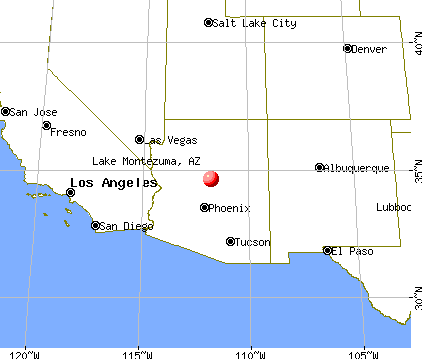 Lake Montezuma, Arizona map
