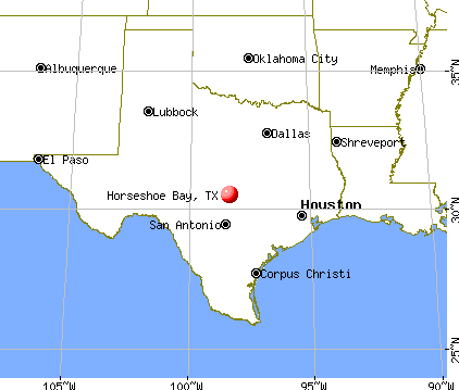 Horseshoe Bay, Texas map
