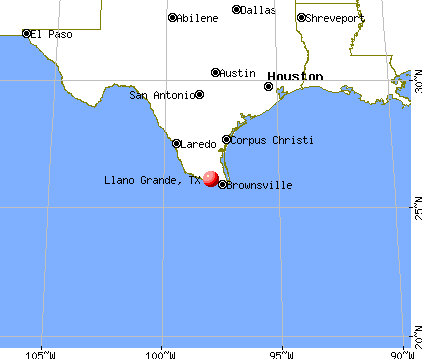 Llano Grande, Texas map