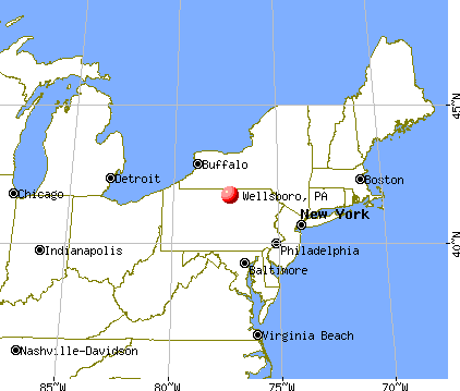 Wellsboro, Pennsylvania map