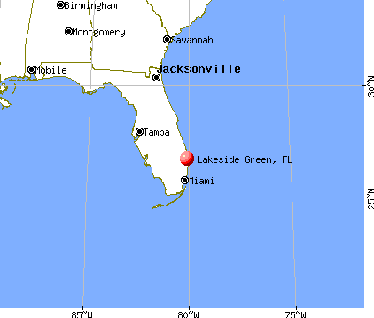 Lakeside Green, Florida map