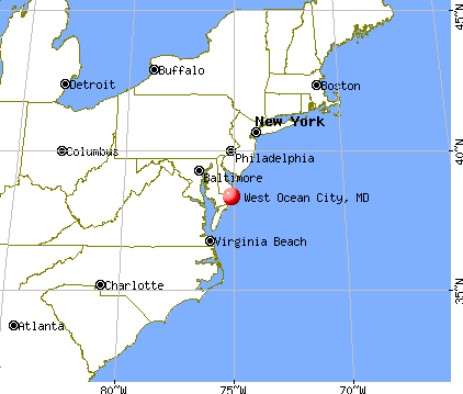 West Ocean City, Maryland map