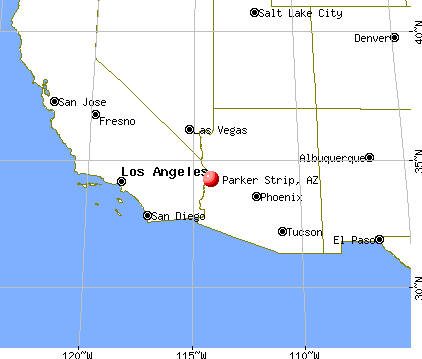 Parker Strip, Arizona map